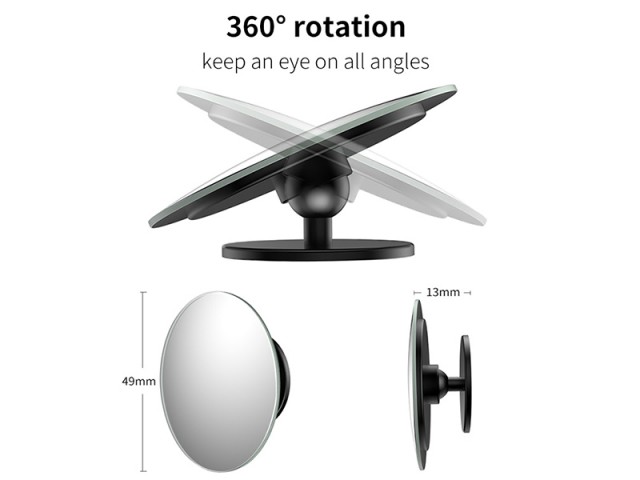 آینه نقطه کور خودرو بیسوس مدل Full Vision Blind Spot Mirror (پک 2 عددی)