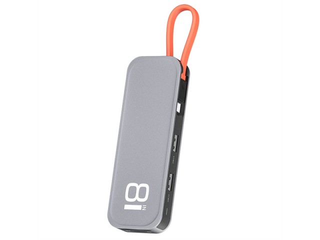 هاب تایپ سی 8 پورت راک مدل RCB0743 TR03