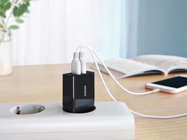 شارژر دیواری فست شارژ انکر مدل A2021 24W 2-Port USB Charger