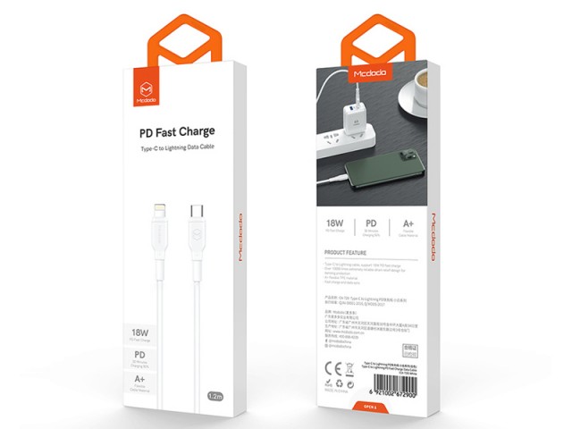 کابل فست شارژ Type-C به Lightning مک دودو مدل CA-7290