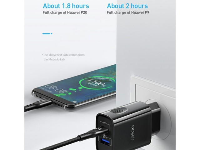 شارژر دیواری فست شارژ رلیکو مدل RCH-020 18W PD Quick Charge