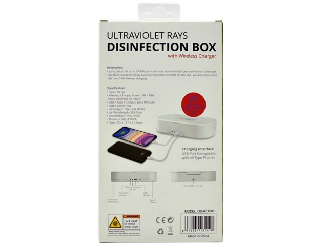 دستگاه ضد عفونی کننده گوشی موبایل ارلدام مدل OD-KFX001 با قابلیت شارژ وایرلس