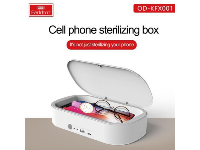 دستگاه ضد عفونی کننده گوشی موبایل ارلدام مدل OD-KFX001 با قابلیت شارژ وایرلس