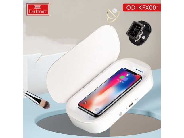 دستگاه ضد عفونی کننده گوشی موبایل ارلدام مدل OD-KFX001 با قابلیت شارژ وایرلس