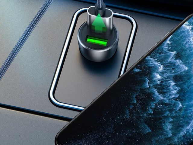 شارژر فندکی فست شارژ راک اسپیس مدل H8 Dual Car Charger