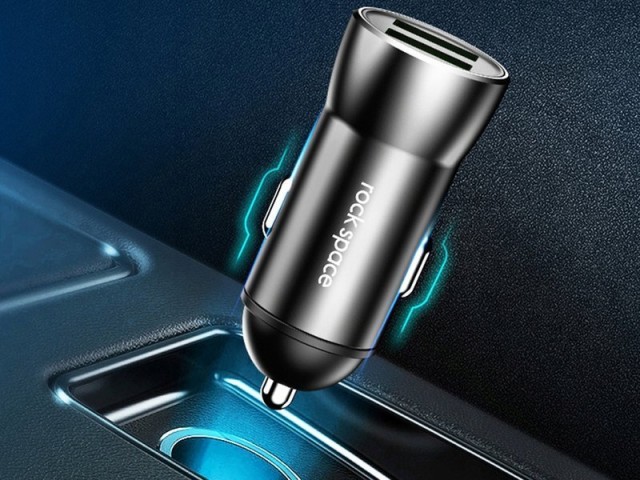 شارژر فندکی فست شارژ راک اسپیس مدل H8 Dual Car Charger