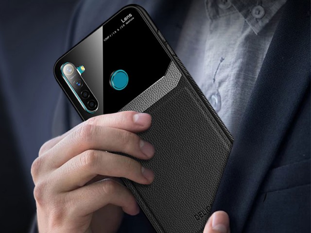 کاور دور دوخت چرم و گلس مدل Delicate Case مناسب برای گوشی موبایل شیائومی Redmi Note 8 Pro