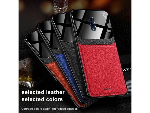 کاور دور دوخت چرم و گلس مدل Delicate Case مناسب برای گوشی موبایل شیائومی Redmi Note 8 Pro