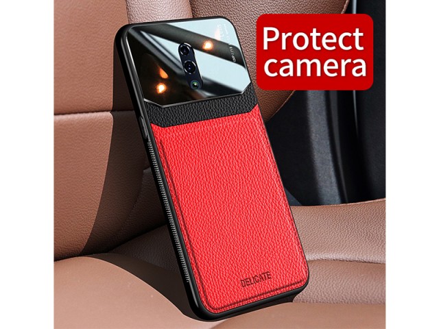 کاور دور دوخت چرم و گلس مدل Delicate Case مناسب برای گوشی موبایل شیائومی Redmi Note 8 Pro