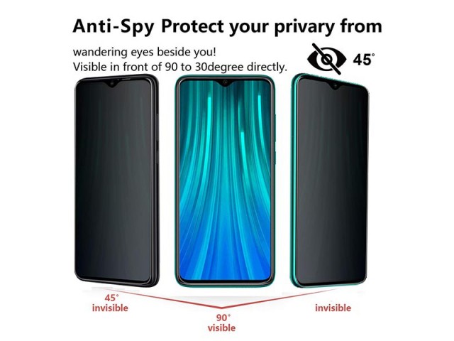 محافظ صفحه نمايش Privacy مناسب برای گوشی موبايل شیائومی Redmi Note 9S/Note 9 Pro/Note 9 Pro Max