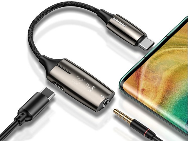 مبدل تایپ سی به تایپ سی و صدا بیسوس مدل Type-C To Type-C & 3.5MM Adapter L60