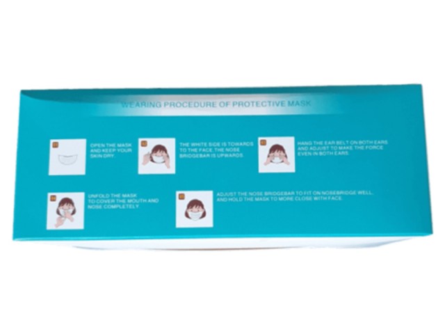 بسته 50 عددی ماسک طبی استریل شده مدل Face Mask BS-Y003 (بهمراه 5 عدد گیره نگهدارنده بند ماسک بعنوان هدیه)
