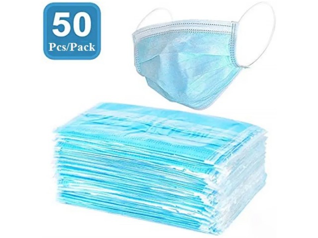 بسته 50 عددی ماسک طبی استریل شده مدل Face Mask BS-Y003 (بهمراه 5 عدد گیره نگهدارنده بند ماسک بعنوان هدیه)