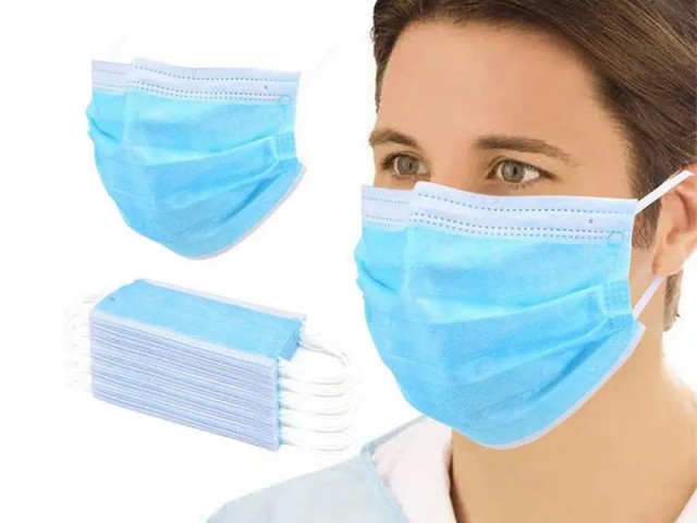 بسته 50 عددی ماسک طبی استریل شده مدل Face Mask BS-Y003 (بهمراه 5 عدد گیره نگهدارنده بند ماسک بعنوان هدیه)
