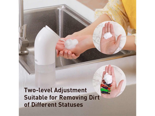 پمپ فوم ساز مایع دستشویی بیسوس مدل Minipeng Hand Washing Machine بهمراه فوم مایع