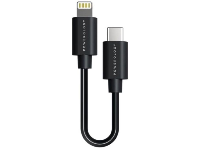 کابل فست شارژ Type-C به Lightning پاورولوژی مدل P025BCLBK به طول 0.25 متر