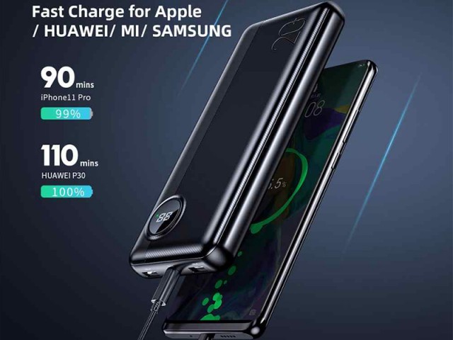 پاور بانک فست شارژ 20000 میلی آمپر راک مدل RMP0411 P75 Camera PD Super Charging