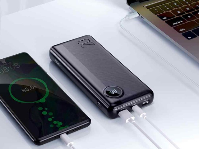 پاور بانک فست شارژ 20000 میلی آمپر راک مدل RMP0411 P75 Camera PD Super Charging