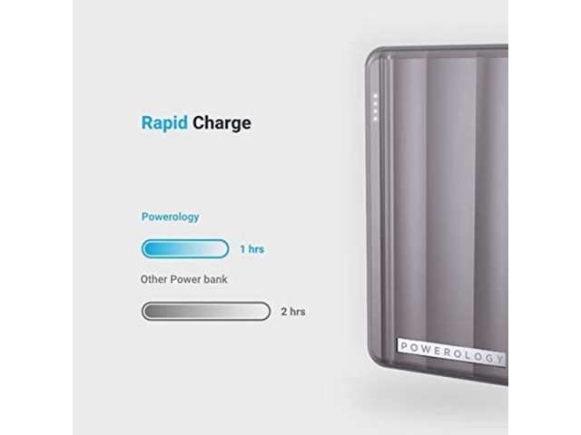 پاور بانک فست شارژ 6000 میلی آمپر پاورولوژی مدل P6PBGY Slim PD Power Bank 18W