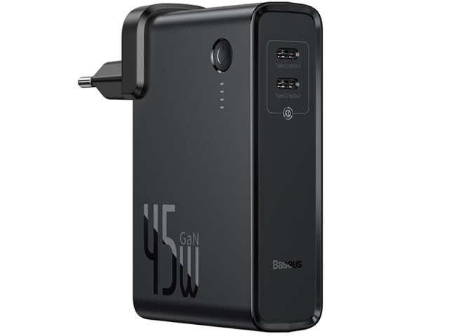 پاور بانک 10000 میلی آمپر و شارژر دیواری فست شارژ بیسوس مدل GaN Charger