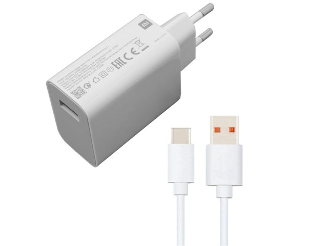 شارژر دیواری فست شارژ 33 وات اورجینال شیائومی مدل MDY-11-EZ بهمراه کابل تایپ سی