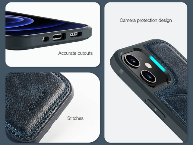 کاور چرمی اورجینال نیلکین مدل Aoge Leather Case مناسب برای گوشی موبایل iPhone 12 mini