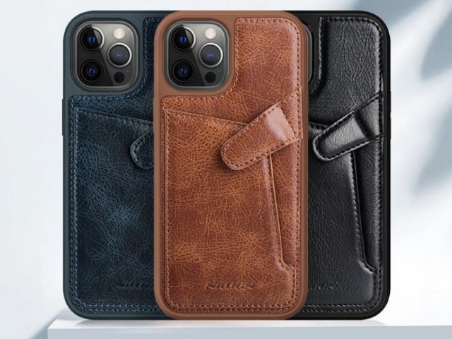 کاور چرمی اورجینال نیلکین مدل Aoge Leather Case مناسب برای گوشی موبایل iPhone 12/12 Pro