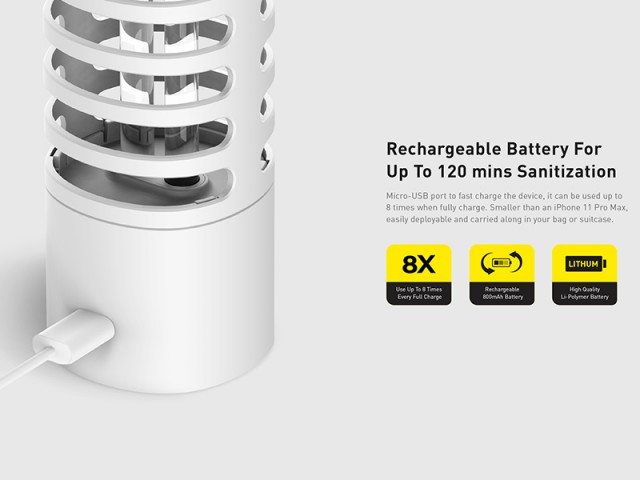 لامپ UV ضد عفونی کننده محیط ویوا مادرید مدل Illumax Portable UVC Germicidal Disinfection Lamp