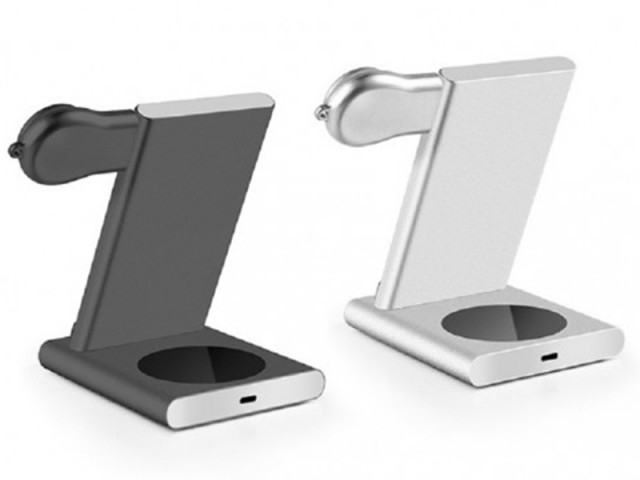 شارژر بی سیم سه کاره کوتچی مدل CS5700 3 IN 1 Aluminum Multifunctional Base