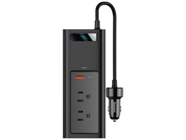 شارژر و مبدل برق خودرو بیسوس مدل Power Inverter 150W CRNBQ-01