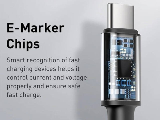 کابل فست شارژ دو سر تایپ سی بیسوس مدل High Density Braided Fast charging Data Cable 100W GATGD-01 به طول 1 متر