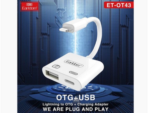مبدل لایتنینگ به USB/لایتنینگ ارلدام مدل ET-OT43