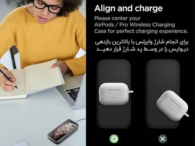 استند شارژر وایرلس فست اسپیگن مدل مدل SteadiBoost F316W