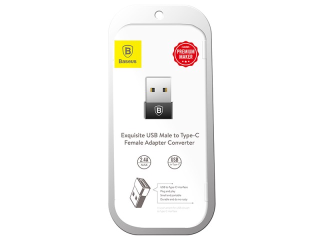 مبدل USB به Type-C بیسوس مدل Exquisite USB Male to Type-C Female Adapter Converter