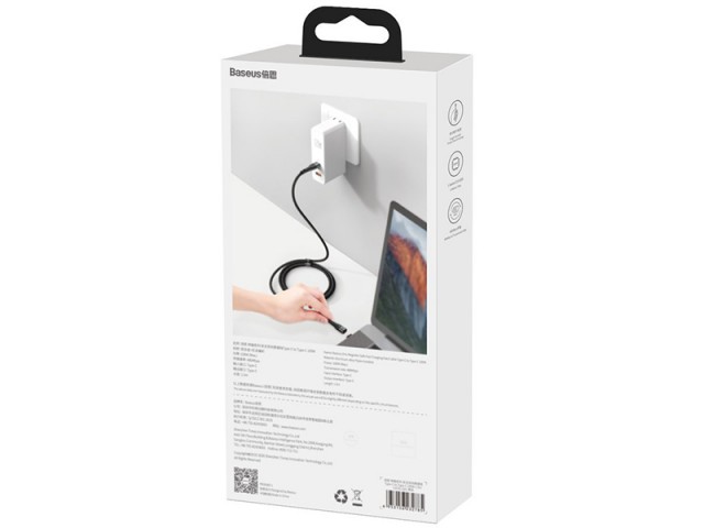 کابل مگنتی دو سر تایپ سی بیسوس مدل CATXC-Q01 100W به طول 1.5 متر
