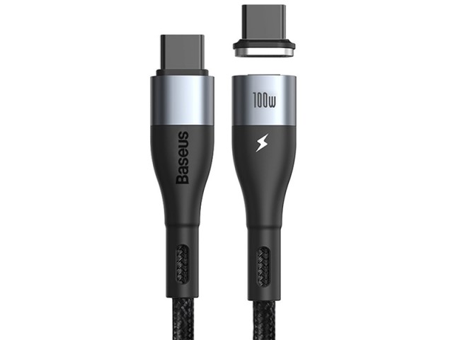 کابل مگنتی دو سر تایپ سی بیسوس مدل CATXC-Q01 100W به طول 1.5 متر