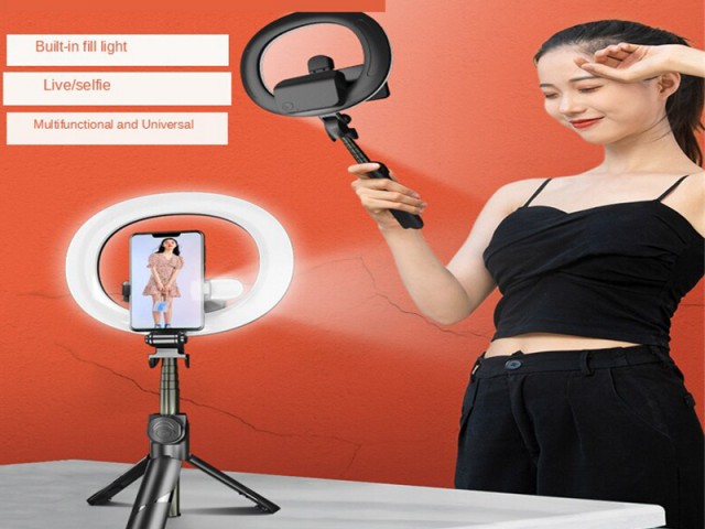 رینگ لایت عکاسی و مونوپاد بلوتوثی سه پایه دار مدل +XT-18S
