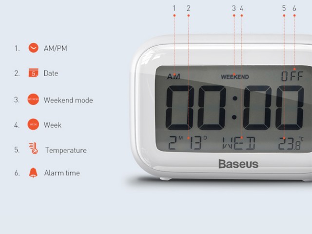 ساعت رومیزی بیسوس Subai Clock ACLK-A02