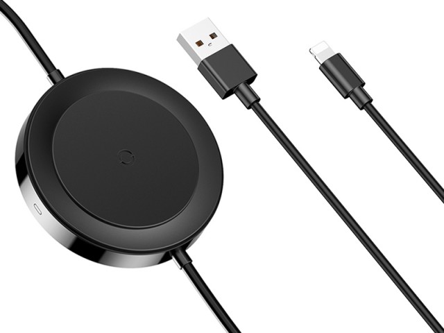 شارژر وایرلس و کابل شارژ لایتنینگ بیسوس مدل IP Cable Wireless Charger WXCA-01