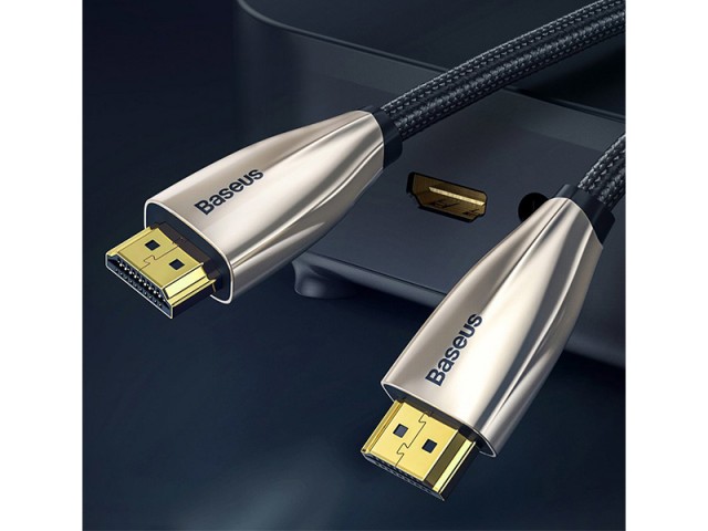 کابل HDMI بیسوس مدل Horizontal 4K HDMI Male to 4K HDMI Male Adapter Cable CADSP-B01 به طول 2 متر