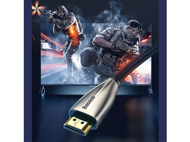 کابل HDMI بیسوس مدل Horizontal 4K HDMI Male to 4K HDMI Male Adapter Cable CADSP-B01 به طول 2 متر