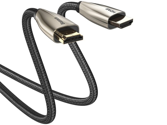 کابل HDMI بیسوس مدل Horizontal 4K HDMI Male to 4K HDMI Male Adapter Cable CADSP-B01 به طول 2 متر