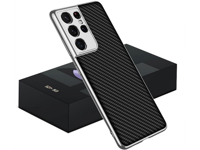 کاور اورجینال لاکچری کربنی GKK مدل Luxury Carbon Fiber Case مناسب برای گوشی موبایل سامسونگ S21 Ultra