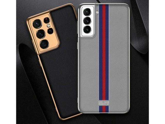 کاور اورجینال لاکچری GKK مدل Electroplated Plain Leather مناسب برای گوشی موبایل سامسونگ S21 Plus