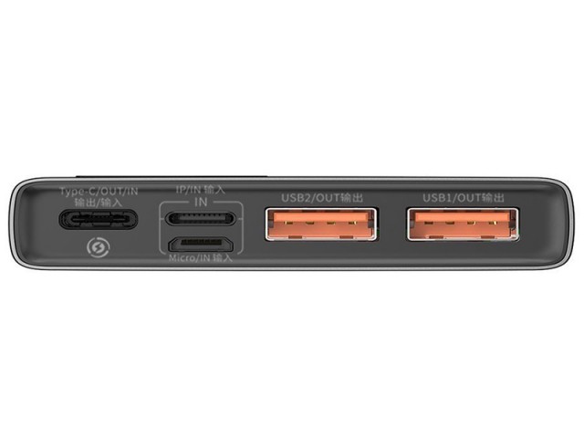 پاور بانک فست شارژ 10000 میلی آمپر بیسوس مدل Adaman Metal Digital Display PPIMDA-B0A