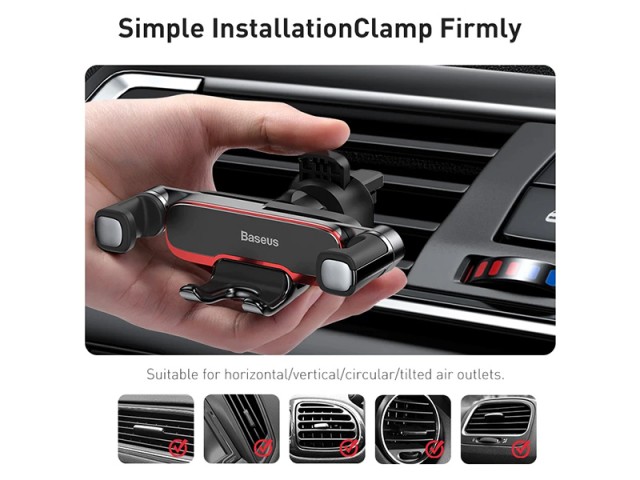 پایه نگهدارنده گوشی موبایل بیسوس مدل Lateral Gravity Car Mount Holder SUYL-HU01
