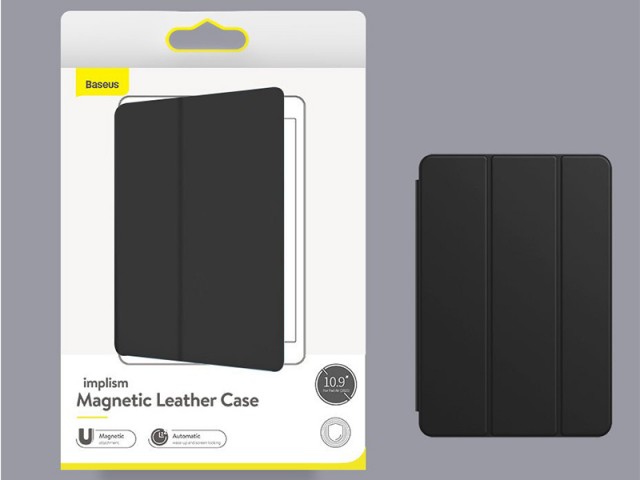 کیف آهنربایی تبلت بیسوس مدل Simplism Magnetic Leather Case LTAPIPD-GSM0J مناسب برای آیپد ایر 10.9 اینچی 2020