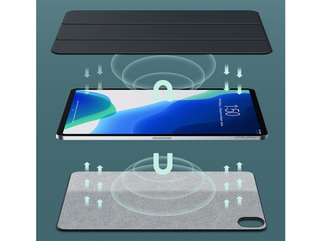 کیف آهنربایی تبلت بیسوس مدل Simplism Magnetic Leather Case LTAPIPD-GSM0J مناسب برای آیپد ایر 10.9 اینچی 2020