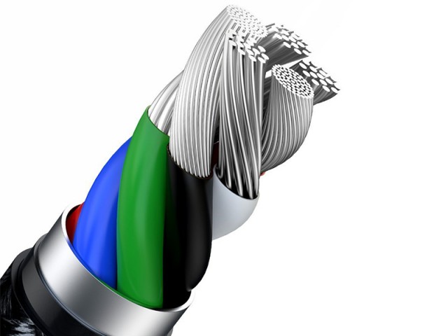 کابل پاوربانکی فست شارژ Type-C به Lightning بیسوس مدل Cafule Series Metal Data Cable 20W CATLJK-01 به طول 25 سانتی‌متر