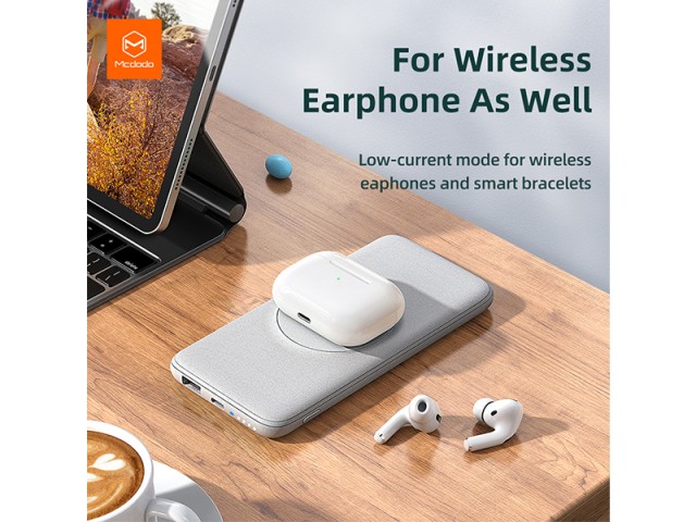 پاور بانک 10000 میلی آمپر وایرلس مک دودو مدل Magnetic Wireless Fast Charging